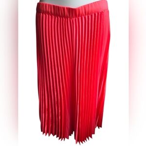 J. Crew Pink Pleated Midi Skirt Size S